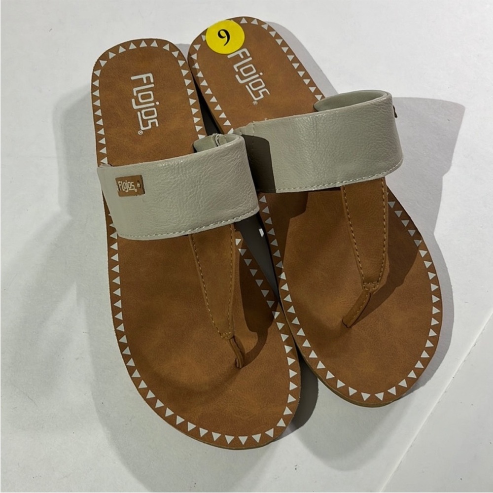 Flojos Women's Grace Brown & Beige Sandals Size 9 NWOT - Picture 5 of 5